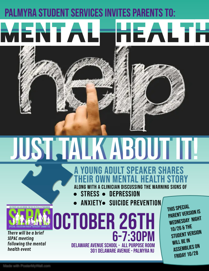 Mental Health Event- Just talk about it- poster for speaker