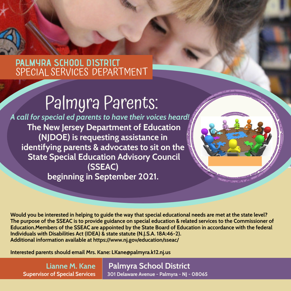 State Special Ed Advisory Council needs Parents