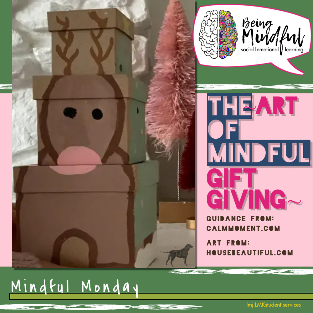 Mindful Monday-hand painted reindeer boxes