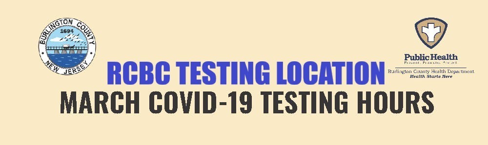 Testing Schedule for March at RCBC Location