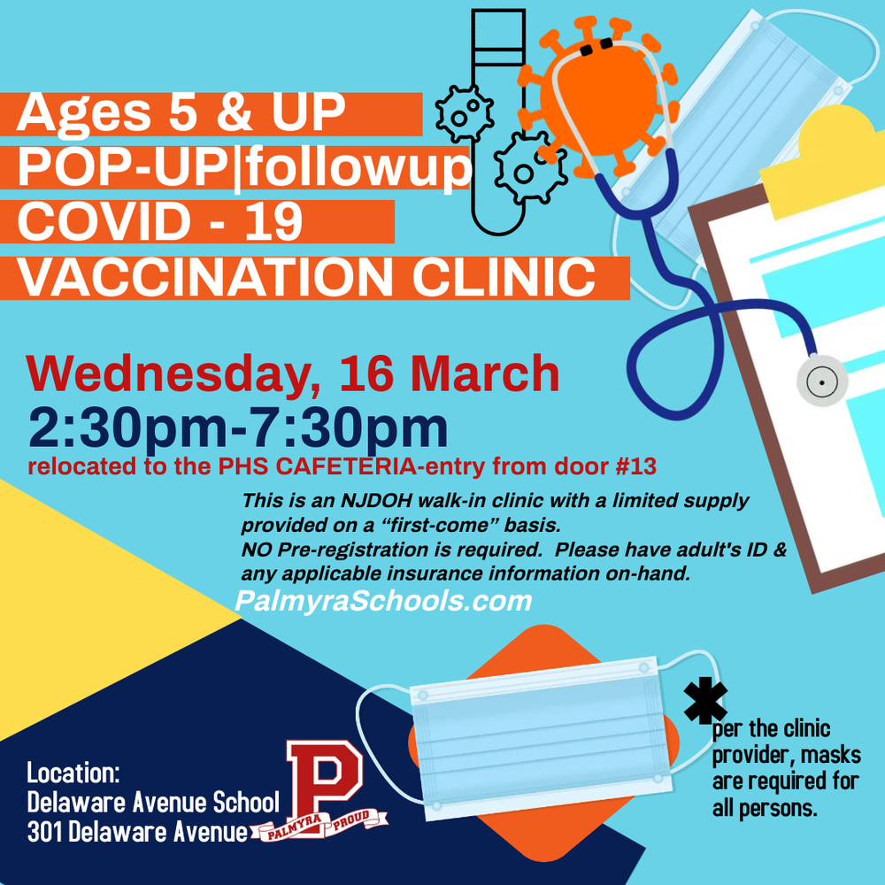 Pop up covid clinic 3/16/22