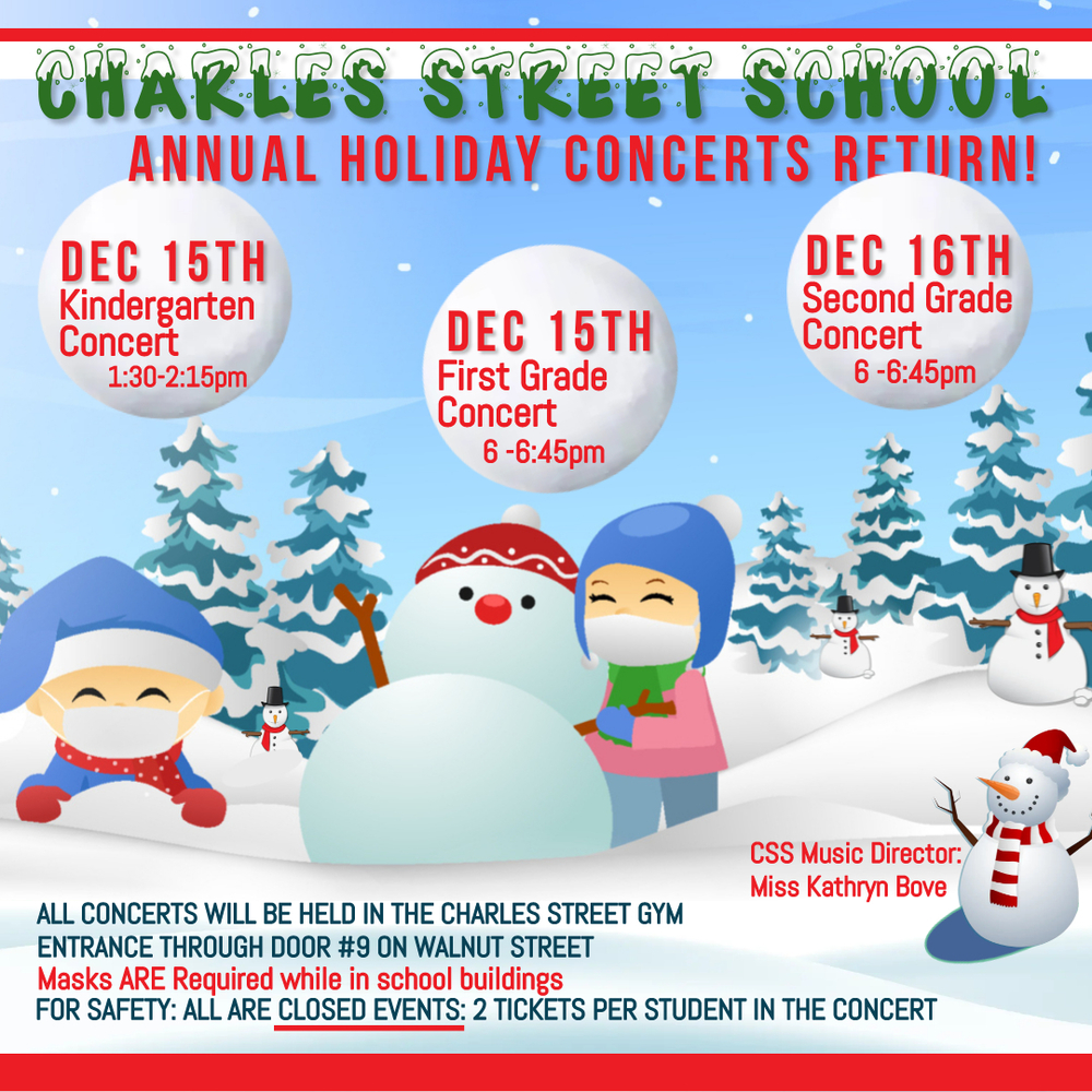 Charles Street School Annual Concert(s) return...