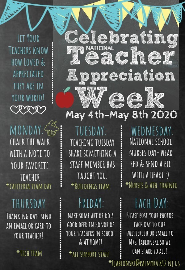 Teacher (& co.) Appreciation Week
