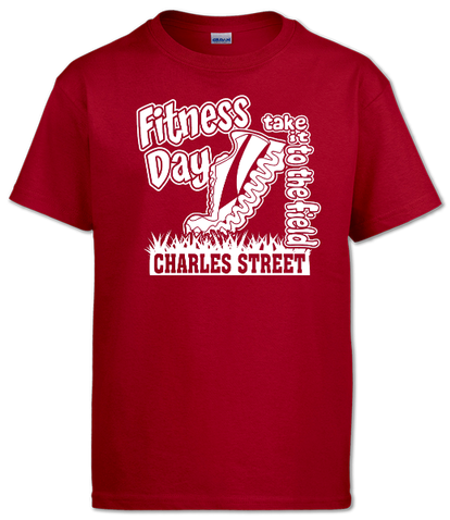red fitness day-take the field t-shirt