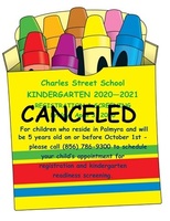 Canceled - KINDERGARTEN REGISTRATION