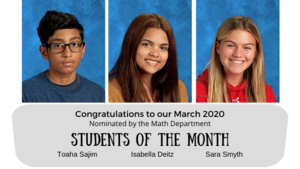 March Students of the Month