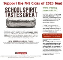 Class of 2023 Chipotle Spirit Night