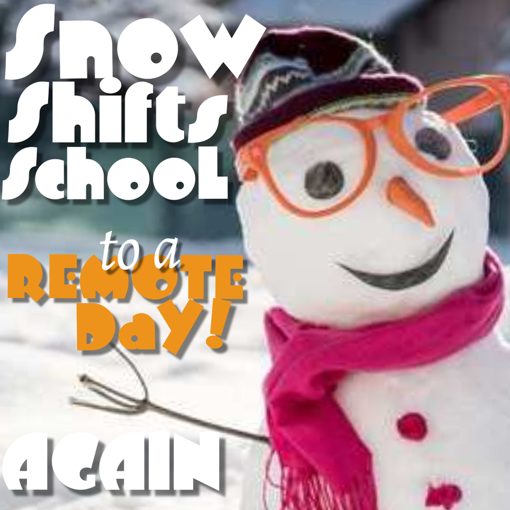 snowman sharing remote school day message