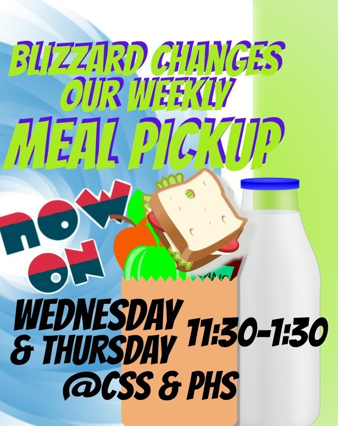 WEDNESDAY & THURSDAY FOR MEAL PICKUP