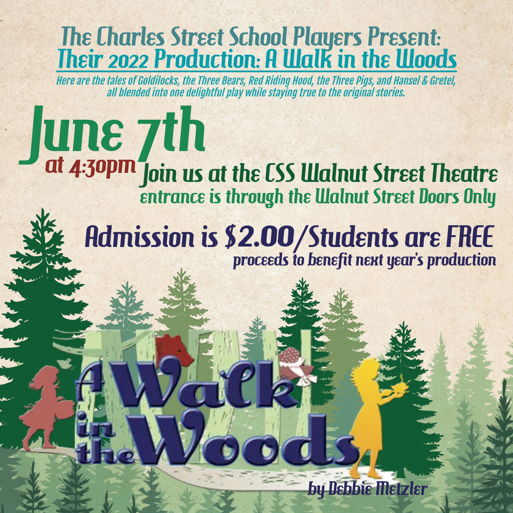 css spring play graphic with woodland background