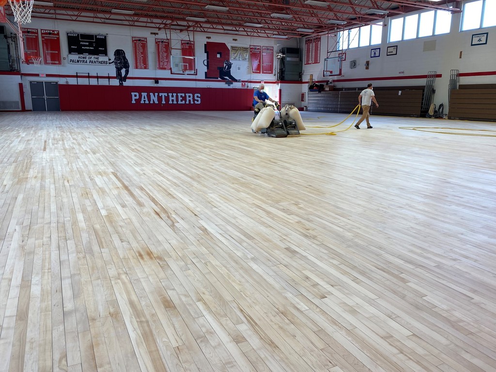 floor is stripped at PHS gym