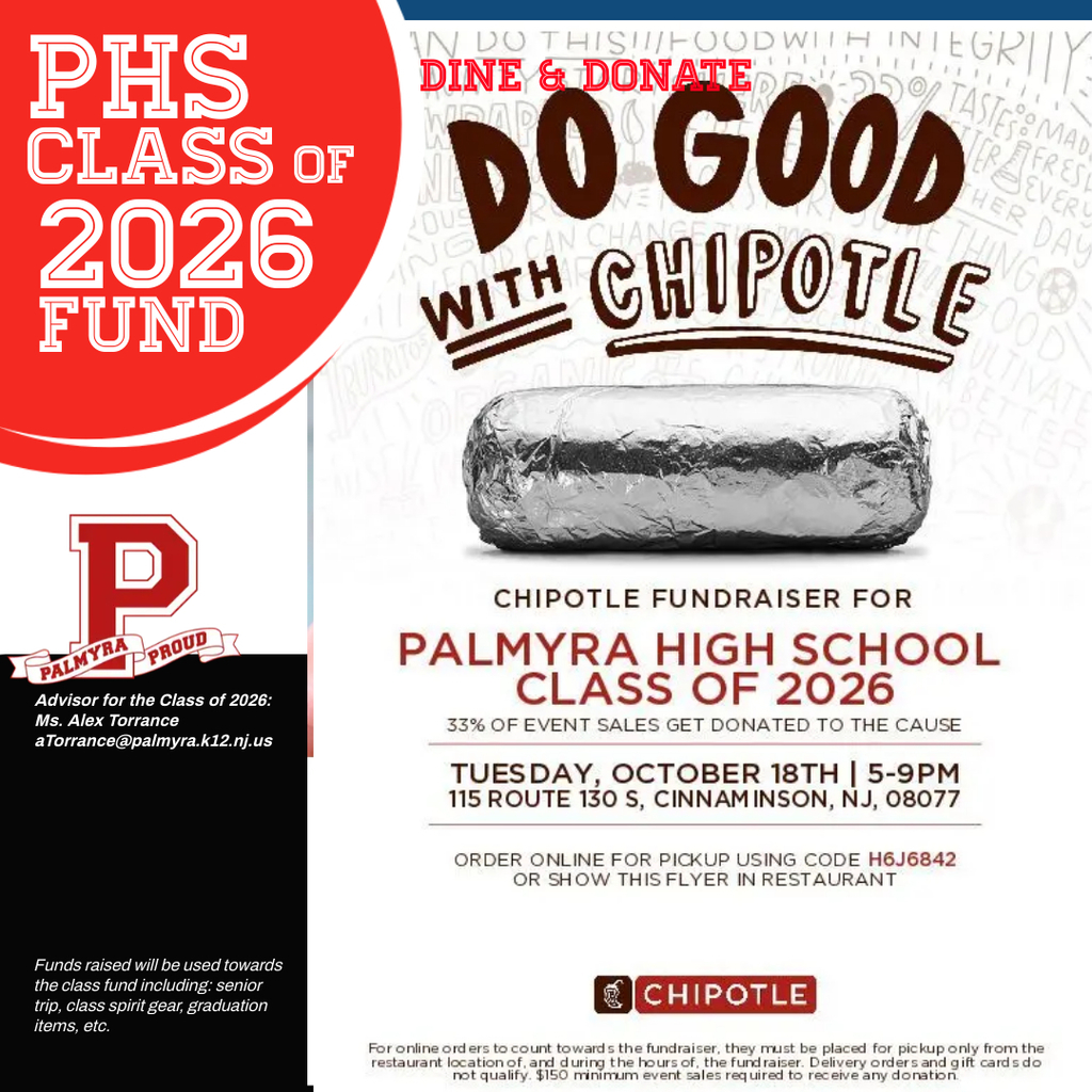 Dine & Donate for 2026 class chipotle