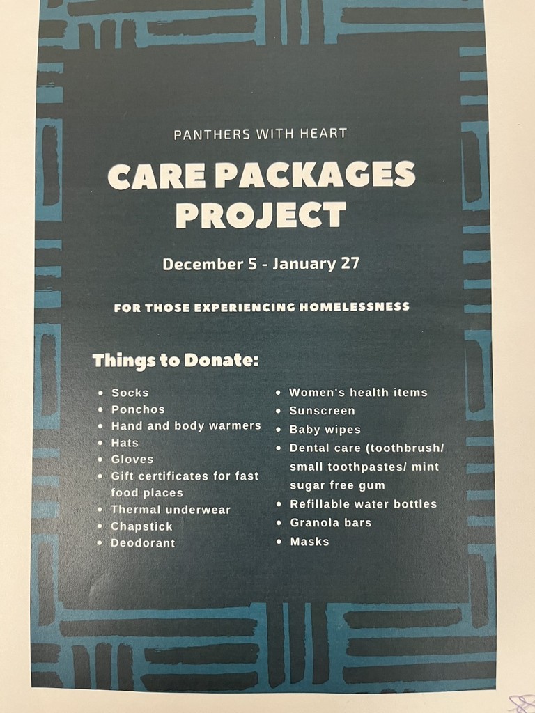 Panthers with Heart Care Packages Wishlist