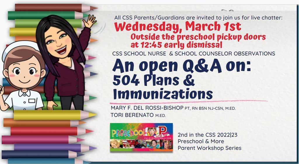 live Q&A with nurse and counselor on 3/1