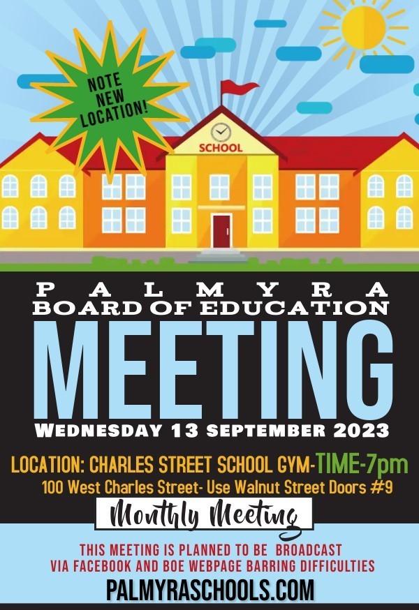 boe monthly meeting with school building