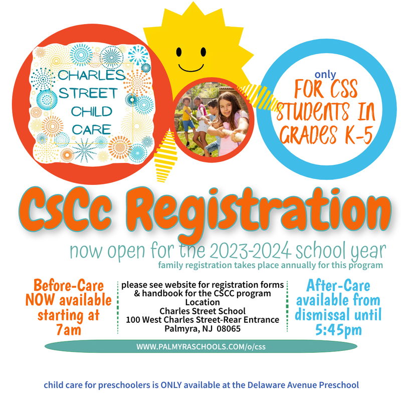 Charles Street Child CareCSCC Registration is Open! Palmyra School